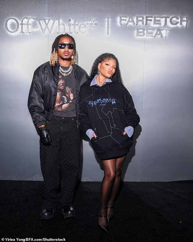 Стильная пара: Холли Бэйли, 23 года, посетила мероприятие Off-White & Farfetch Beat со своим парнем, 26-летним DDG, в четверг.
