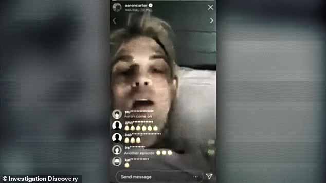 Младший брат Ника Аарон Картер затем изображен в видео в Instagram Live, где он говорит: «И мой брат изнасиловал тебя, и я это знаю».