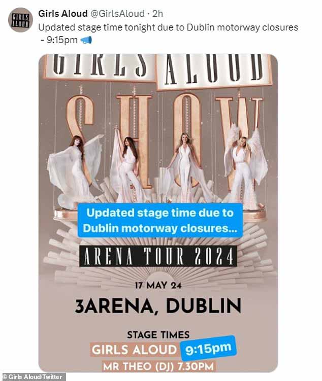 Girls Aloud вернулись на сцену впервые за 11 лет, когда их реюнион-тур начался в Дублине в пятницу с душераздирающей дани памяти покойной Саре Хардинг.