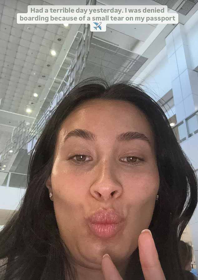 Эвелин Эллис из Married At First Sight рассказала, что ей запретили летать за границу, потому что в ее паспорте была дыра